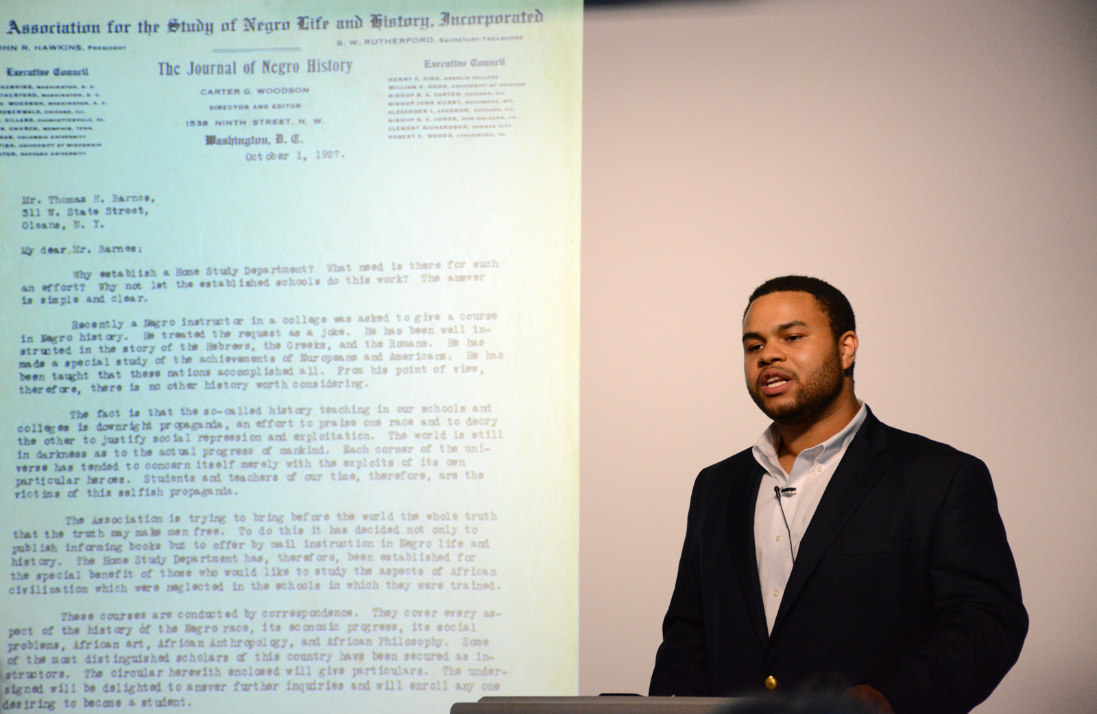MALS Student Curates Pop-up Exhibit on Letters from African-American Leaders